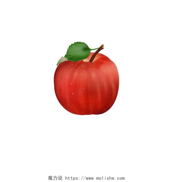 手绘写实水果卡通红苹果PNG素材写实水果元素